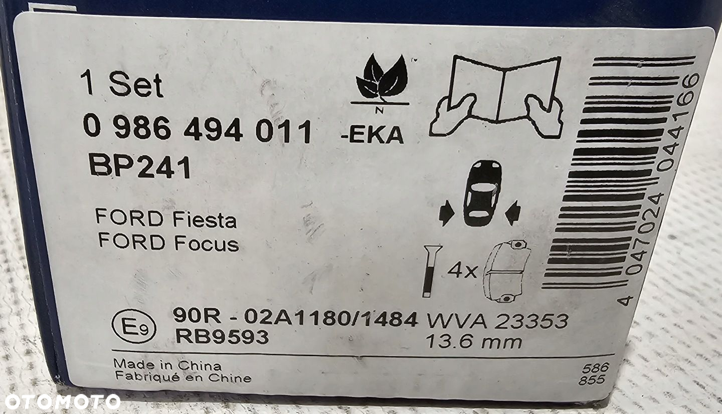 NOWE KLOCKI HAMULCOWE TYŁ FORD FOCUS MK1 I FIESTA MK6 VI - 0986494011 - 4