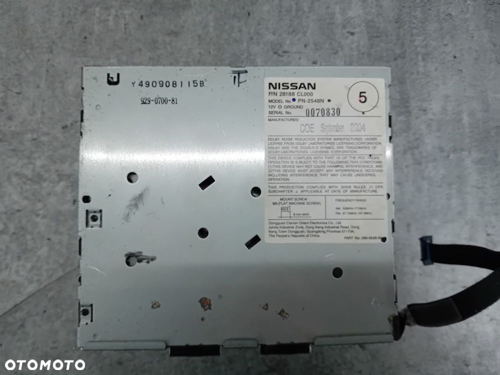 RADIO FABRYCZNE INFINITI FX35 28188CL000 - 4