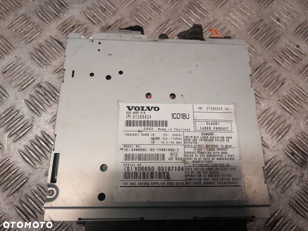 RADIO ODTWARZACZ VOLVO C30 I 31285824 - 2