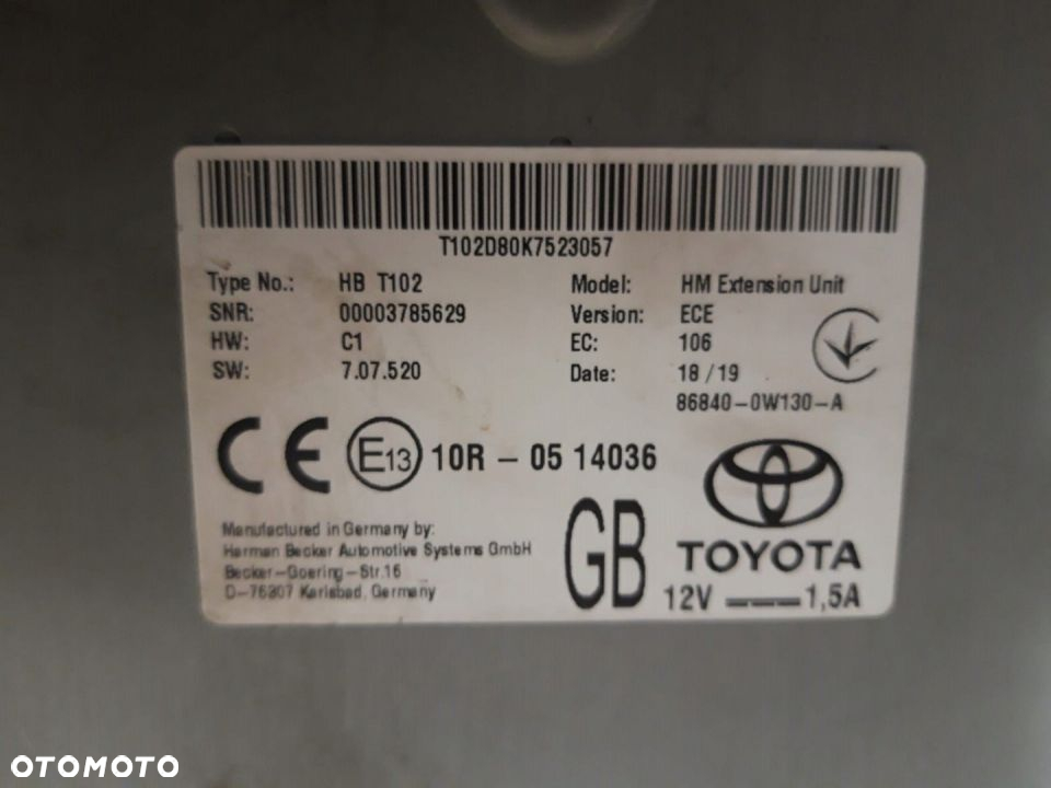 TOYOTA RAV4 COROLLA 2019 AVENSIS MODUŁ NAWIGACJI - 5