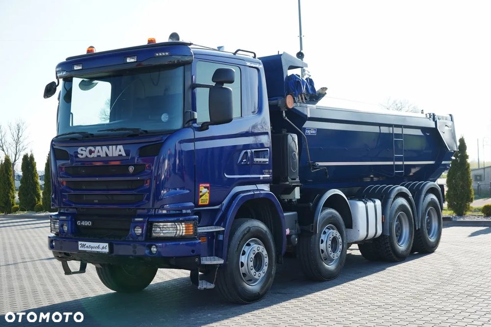 Scania G 490 / 8x4 / WYWROTKA TYLNOZSYPOWA /  HYDROKLAPA / PLANDEKA AUTOMATYCZNA / AUTOMAT / EURO 6 - 8