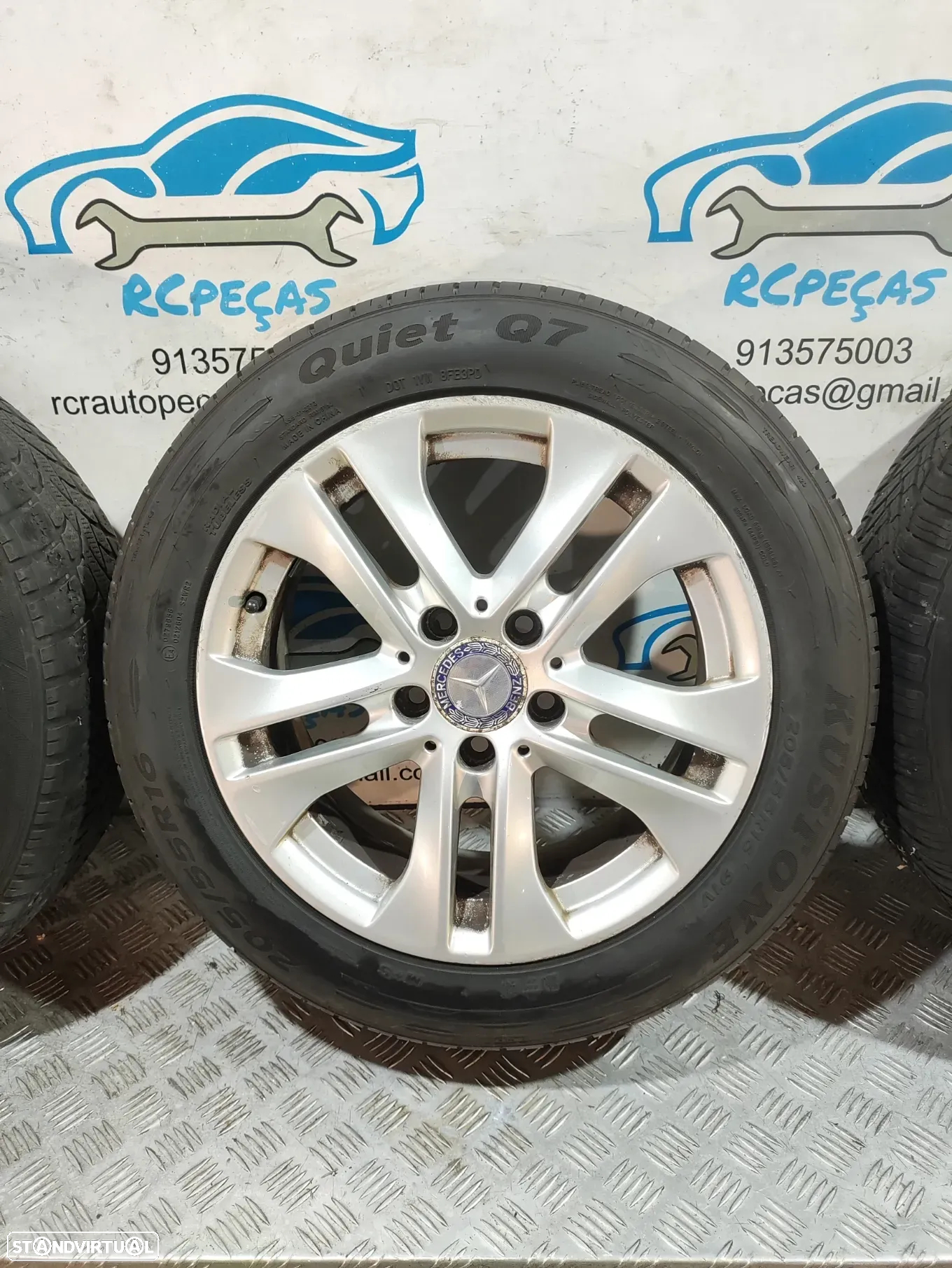 Jantes 16" Borbet | Mercedes Benz - Class C | W204 - ORIGINAIS - 7J | ET43 | 5x112 - 16 Polegadas | A2044017202 | 2044017202 | Jante | 5 x 112 | 205 55 16 - 6
