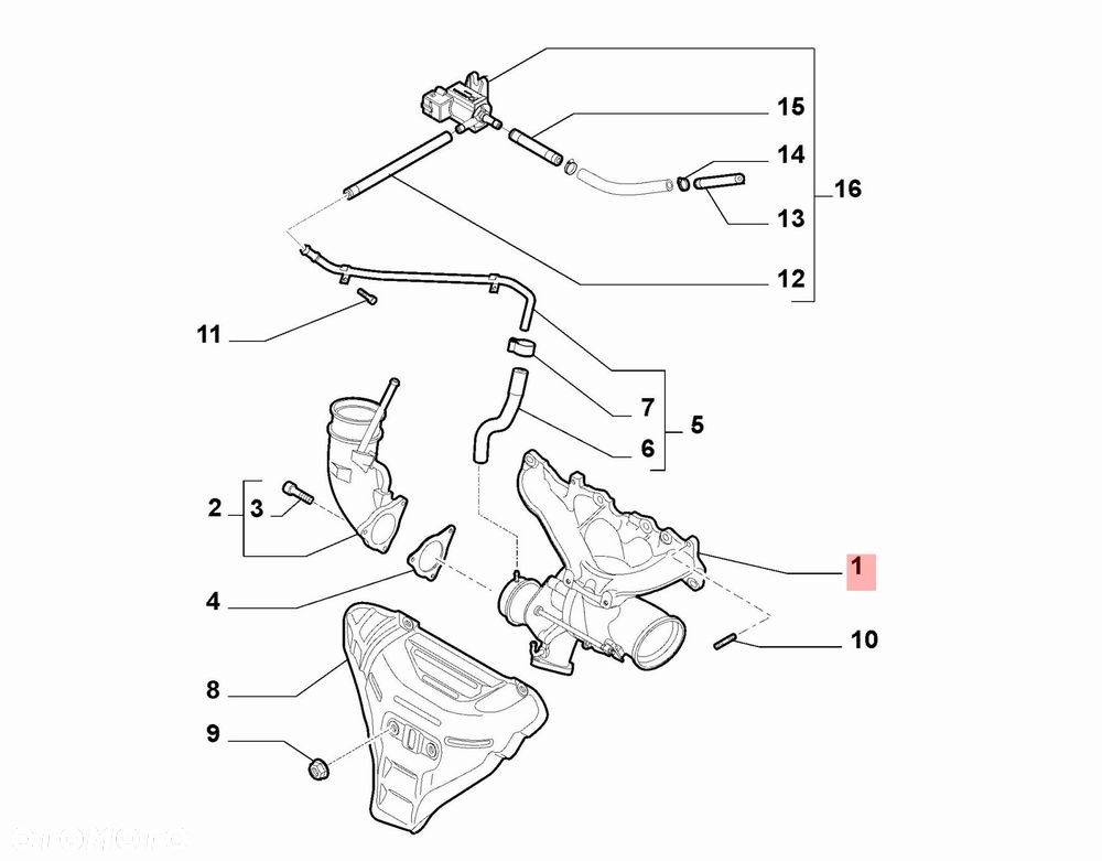 NOWY ORYGINAŁ  TURBOSPRĘŻARKA BORGWARNER KKK53049880090 ALFA ROMEO GIULIETTA 1.8 55224276 - 8