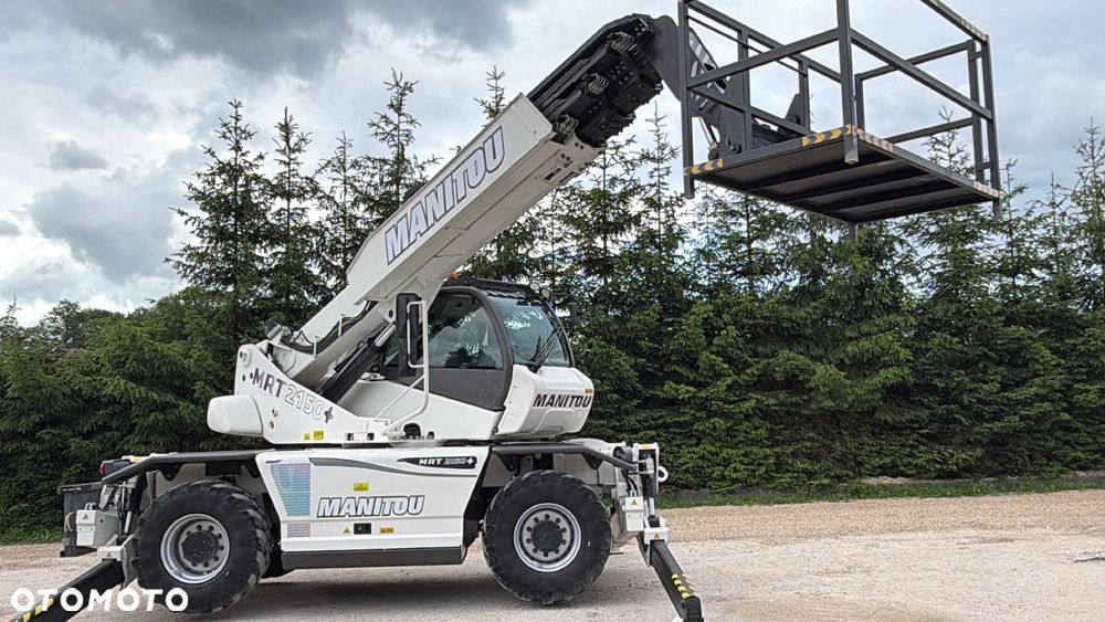 Manitou Ładowarka teleskopowa Manitou Mrt 2150 + Privilage Roto obrotowa 360 Pilot sterowanie radiowe Kosz Widły 2016/17 1840 2550 2540 silnik Mercedes 2150+ Merlo - 6