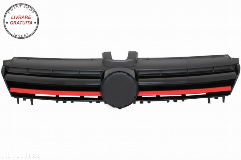Ansamblu Faruri 3D Semnal Dinamic LED cu Grila VW Golf 7 VII (2012-2017) R20 GTI D- livrare gratuita - 2