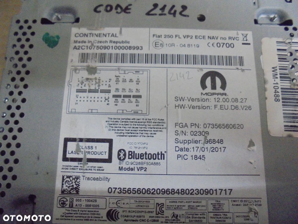 7356560620 RADIO FIAT DUCATO 2012- DOTYKOWE - 2