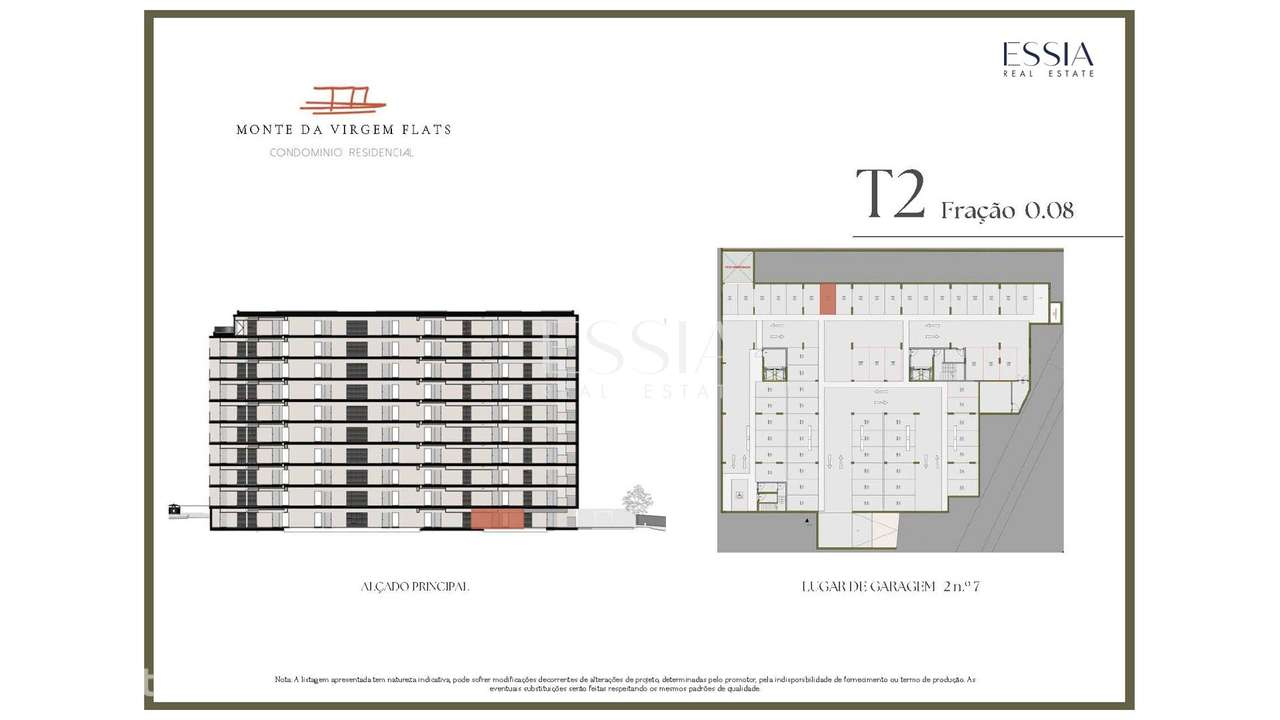 T2 com Terraço Privativo no Monte da Virgem Flats - Grande imagem: 3/10