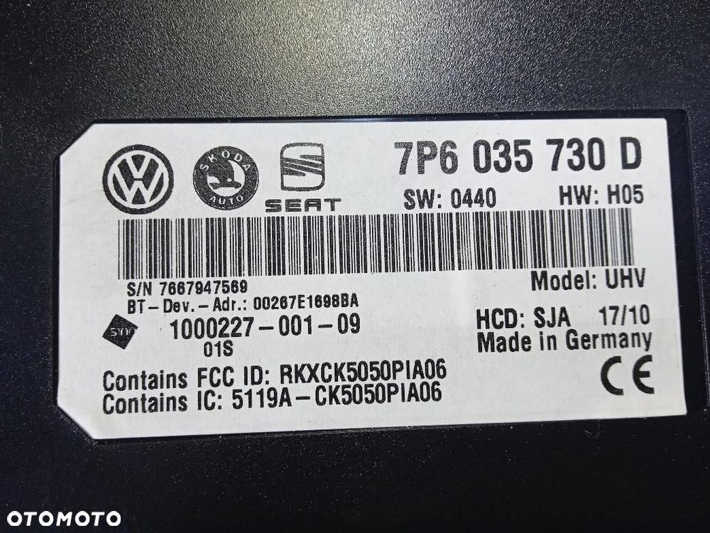 MODUŁ BLUETOOTH VOLKSWAGEN PASSAT B7 - 1