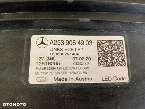 LAMPA LEWA LEWY FULL LED MERCEDES W253 A253 253 GLC LIFT 19- - 4