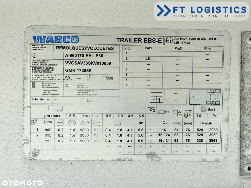 Tisvol TISVOL 2SNA | SAF | KLAPA + SZYBER DO ZSYPU | 43m3 | CAŁA ALUMINIOWA | MASA WŁASNA 5240 KG | PODNOSZONA PIERWSZA OŚ | ALUFELGI - 12