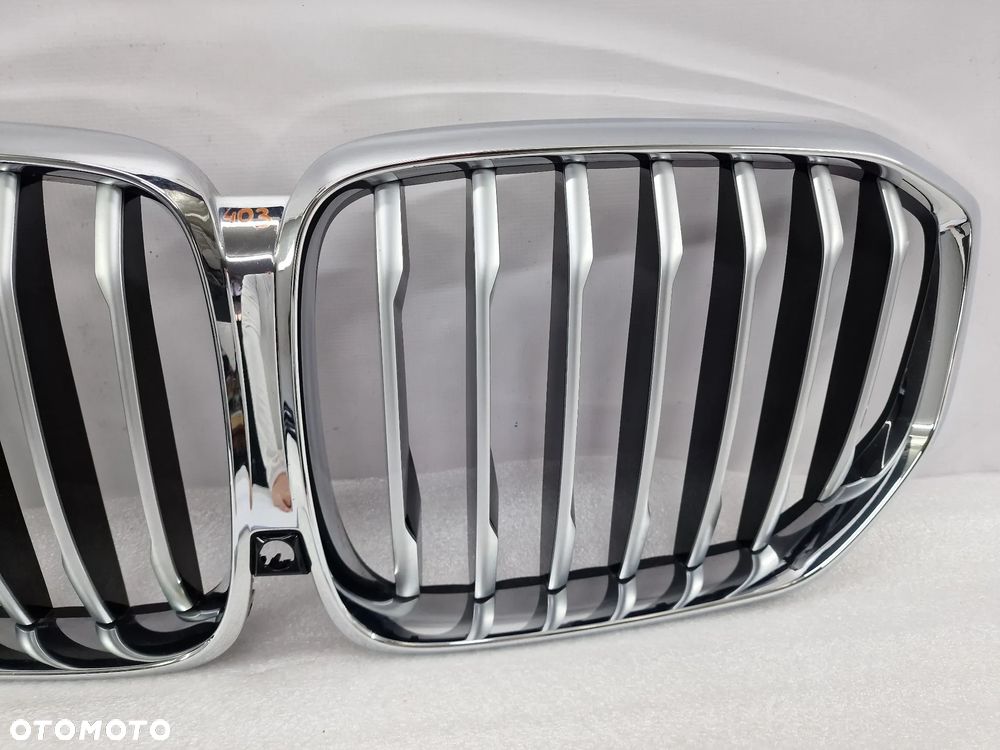 BMW X5 G05 19- ATRAPA / NERKI / GRILL PRZEDNI PRZÓD SATYNA + CHROM , NR 7454887 / 7454888 , NR AUKCJI GL403 - 9