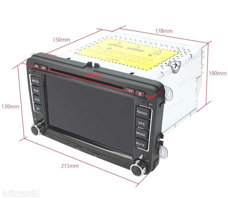 AUTO RADIO GPS ANDROID 13 VOLKSWAGEN VW PARA SEAT SKODA TOURAN 7" USB GPS TACTIL HD - 7