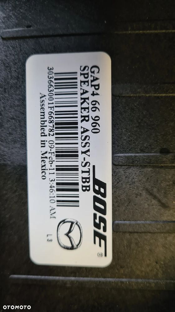 Mazda 6 GH LIFT głośnik SUBOOFER oryginał BOSE - 4