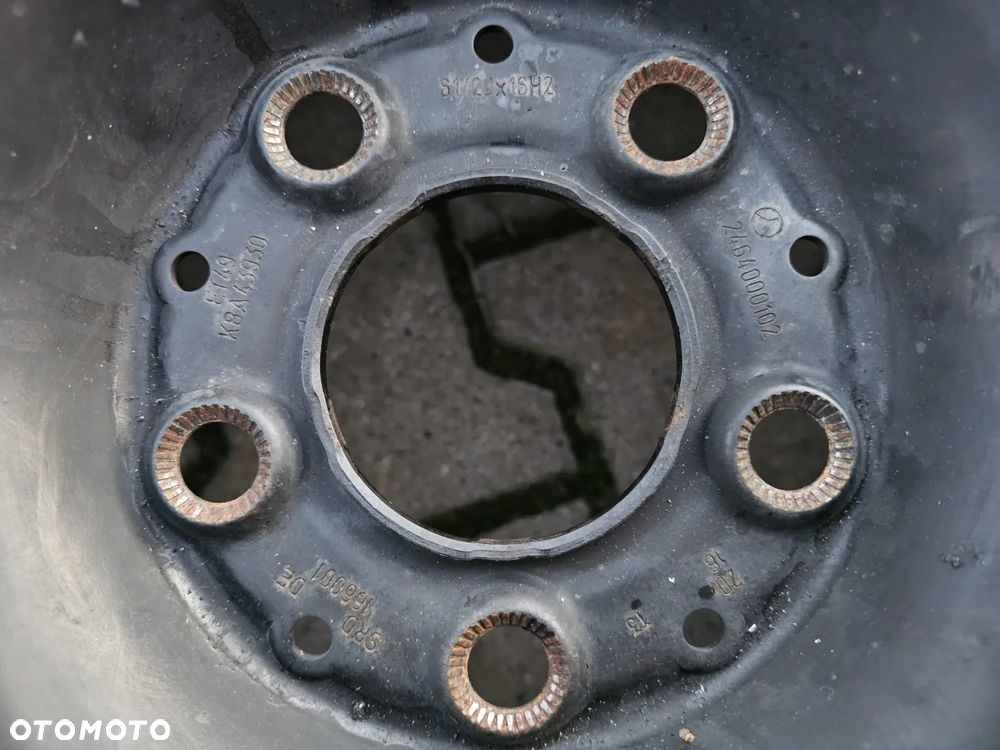 (S45) Felgi stalowe 16'' Mercedes-Benz OE A B CLA W245 W246 W176 / 6,5Jx16 ET49 5x112 + czujniki - 6