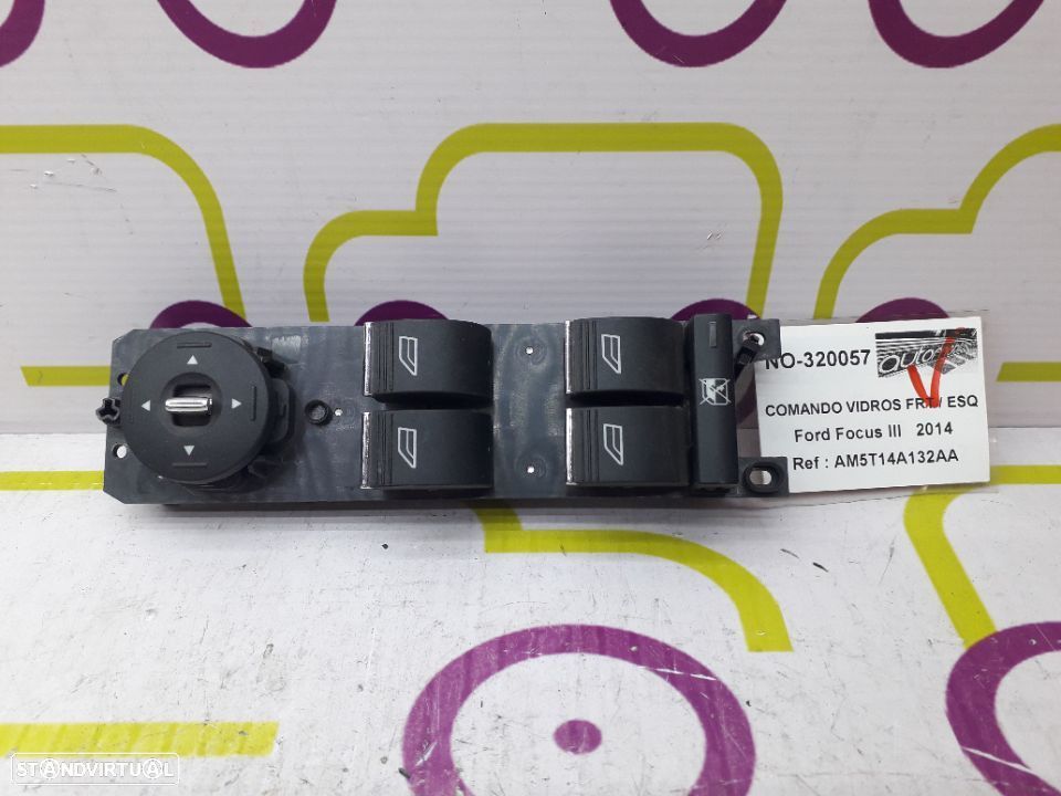 Comando de Vidros Frt / Esq Ford Focus III de 2014 - Ref : AM5T14A132AA - NO320057 - 1