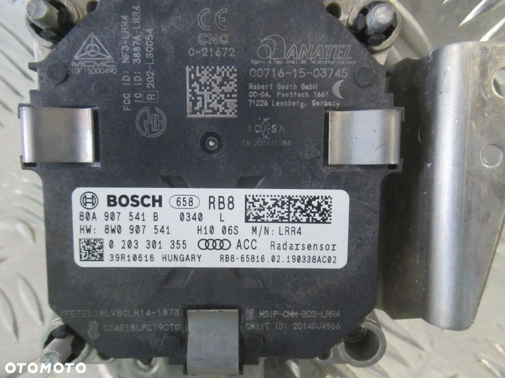 RADAR SENSOR DISTRONIC ACC AUDI Q5 80A A4 B9 A5 8W0 2016- - 4