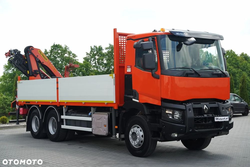 Renault C 430 / 6x4 / SKRZYNIOWY 6,5 M + HDS PALFINGER PK 18 002-EH C  / WYSÓW 12,5 M / STEROWANIE RADIOWE / ROTATOR / WIDŁY DO PALET - 10
