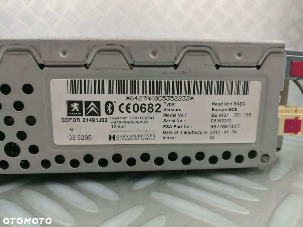 96778674XT radio fabryczne nawigacja bluetooth CITROEN C4 GRAND PICASSO EU - 6