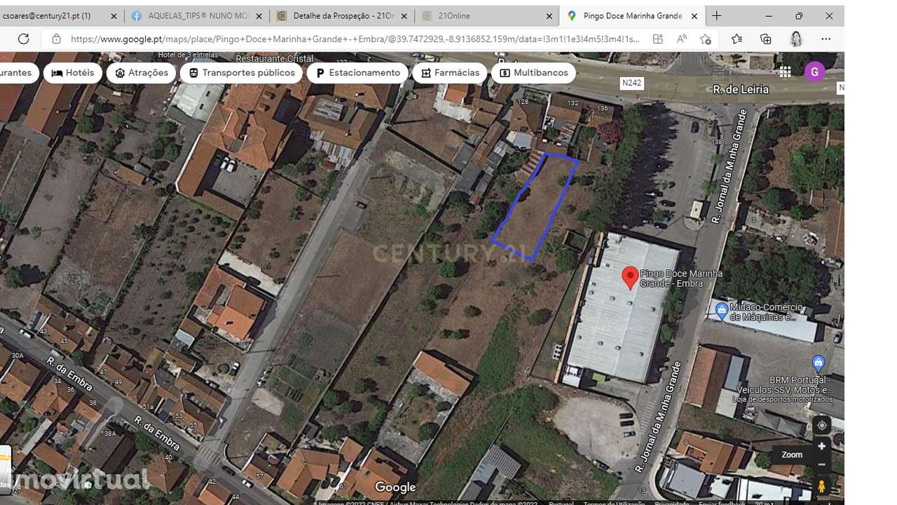 Terreno Rustico com 740 m2 perto Pingo Doce da Marinha Grande - Grande imagem: 3/3