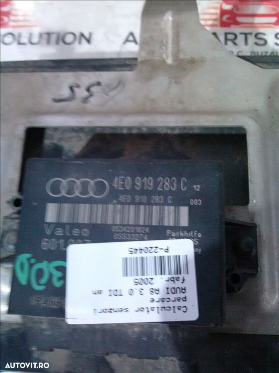 calculator senzori parcare audi a8 3.0 tdi an fabr. 2005 - 1
