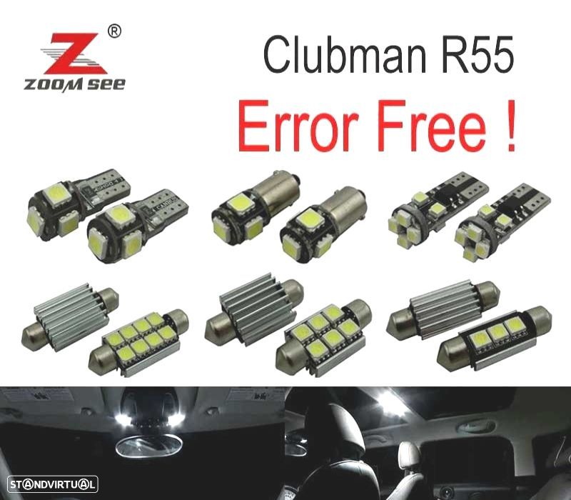 KIT COMPLETO 17 LÂMPADAS LED INTERIOR MINI COOPER CLUBMAN R55 08-15 - 1