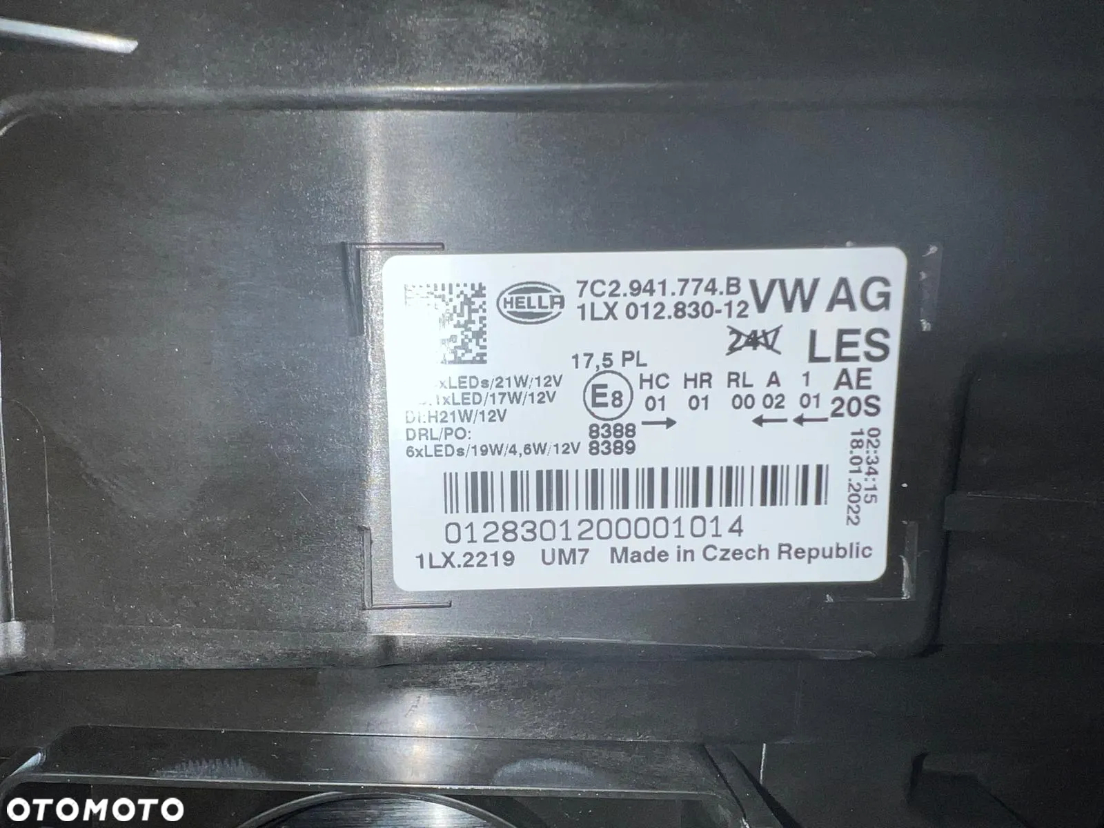 MAN TGE Lampa przednia prawa prawy przód NOWA 7C2941774B 7C2 - 11
