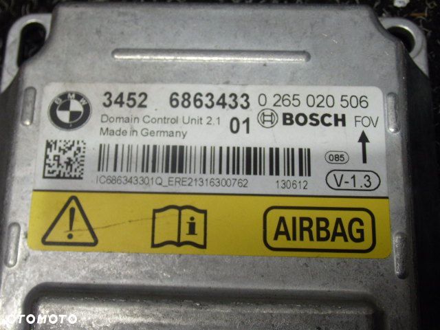 BMW F20 F21 F30 F31 F34 MODUŁ SENSOR STEOWNIK PODUSZEK POWIETRZNYCH AIRBAG 6863433 RAF-AUTO CZĘŚCI - 3