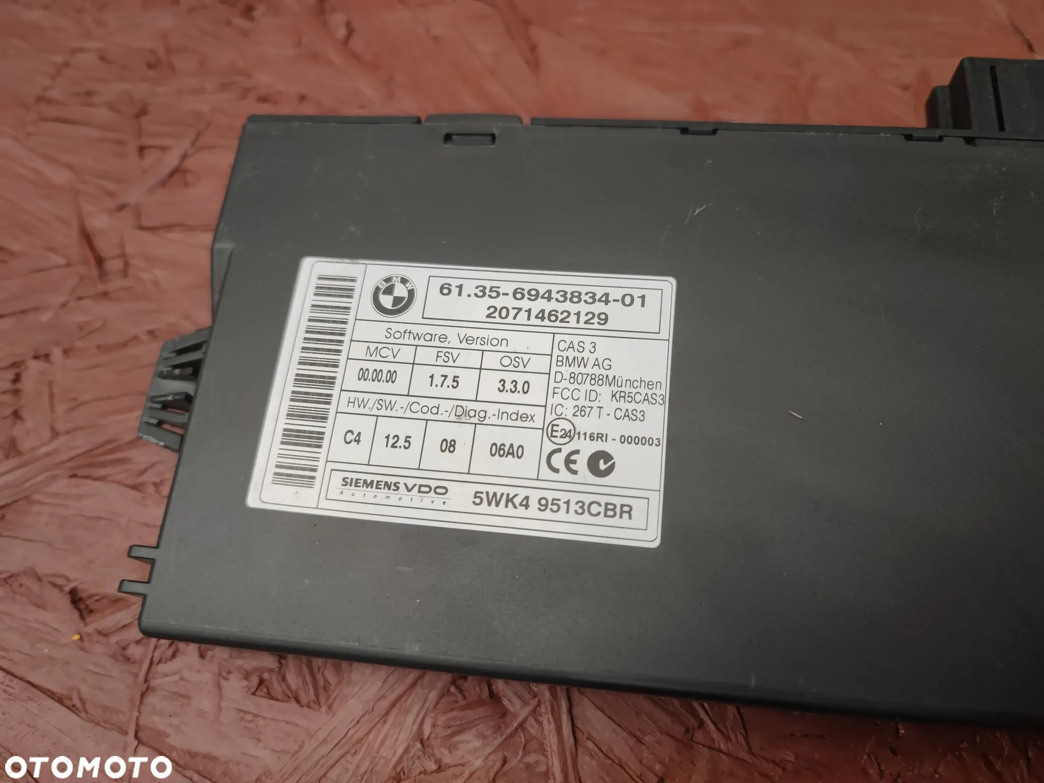 BMW E81 / E87N / E92 / E93 / E90 ORYGINALNY ZESTAW STARTOWY SILNIKA N43B18 ( 1.8i ) MANUAL EUROPA ( STEROWNIK DME MSD802 + MODUŁ CAS + KLUCZYK ) O NR. 12 14 7 580 280 / 12 14 7 599 881 OEM SPRAWNY W 100% - 9