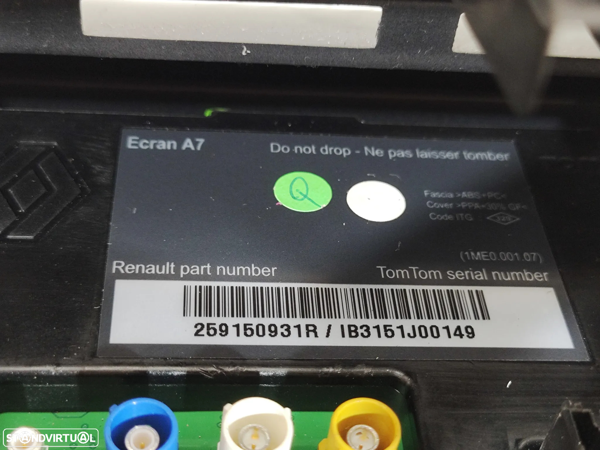DISPLAY ECRA PAINEL INSTRUMENTOS MULTIMEDIA GPS NAVEGAÇAO RENAULT MEGANE III 3 MK3 FASE 1 GRANDTOUR CARRINHA 259150931R RENAULT MEGANE III HATCHBACK CARRO - 8