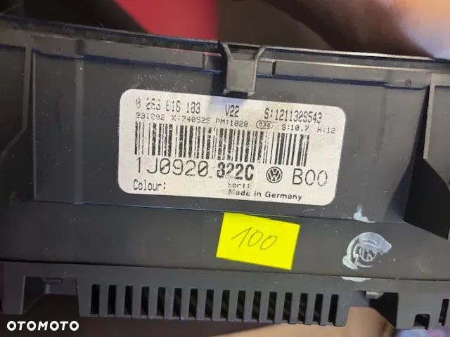 LICZNIK ZEGARY VOLKSWAGEN VW GOLF IV 1035100002 1J0920825B 1J0920825C 1J0920822C - 11