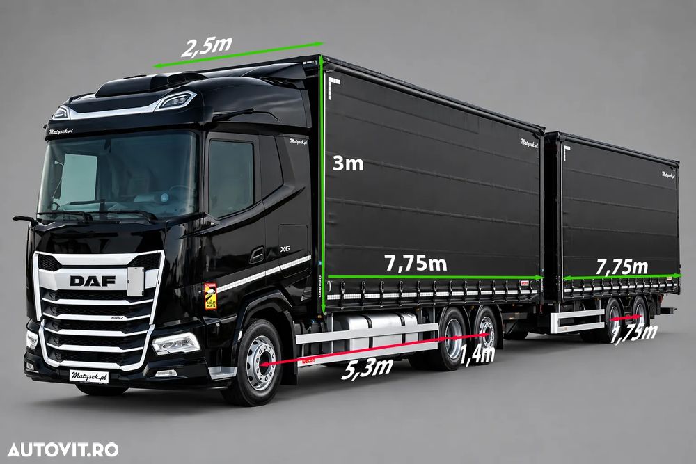 DAF XG 480 / COMBINAȚIE TANDEM / 120 M3 / TRAVERSE / PUNTE RELAXABILĂ / I-PARK COOL / WECON / SAF / 2023 - 3