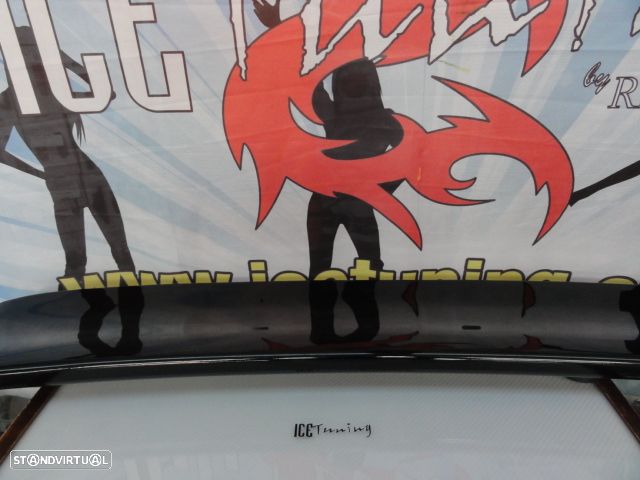 Aileron / lip / spoiler traseiro em plástico ABS para Honda Civic 96-00 2 / 4 portas em preto piano brilhante - 3