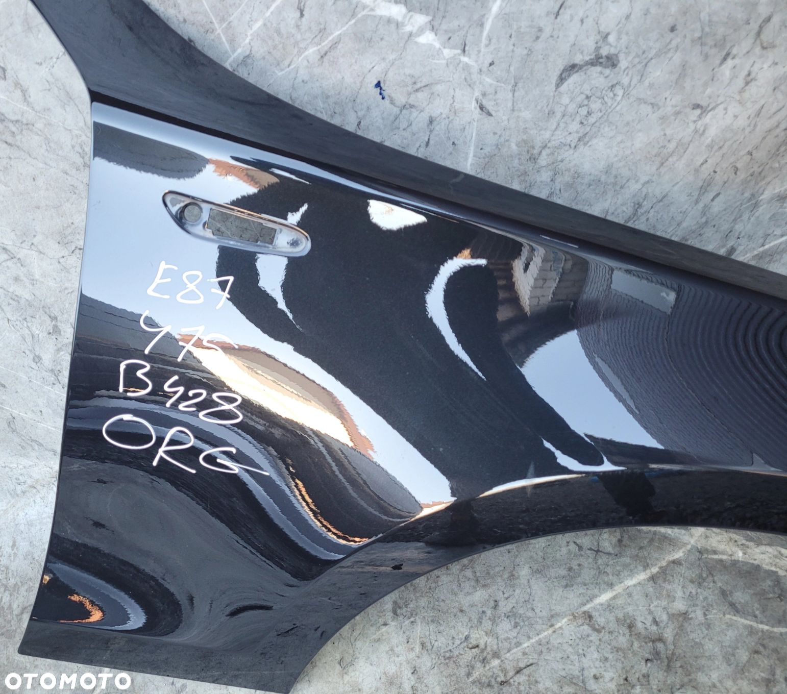 BŁOTNIK PRAWY PRZÓD BMW E81 E82 E87 E88 475 BLACK SAPPHIRE ORG LAKIER B418 - 5