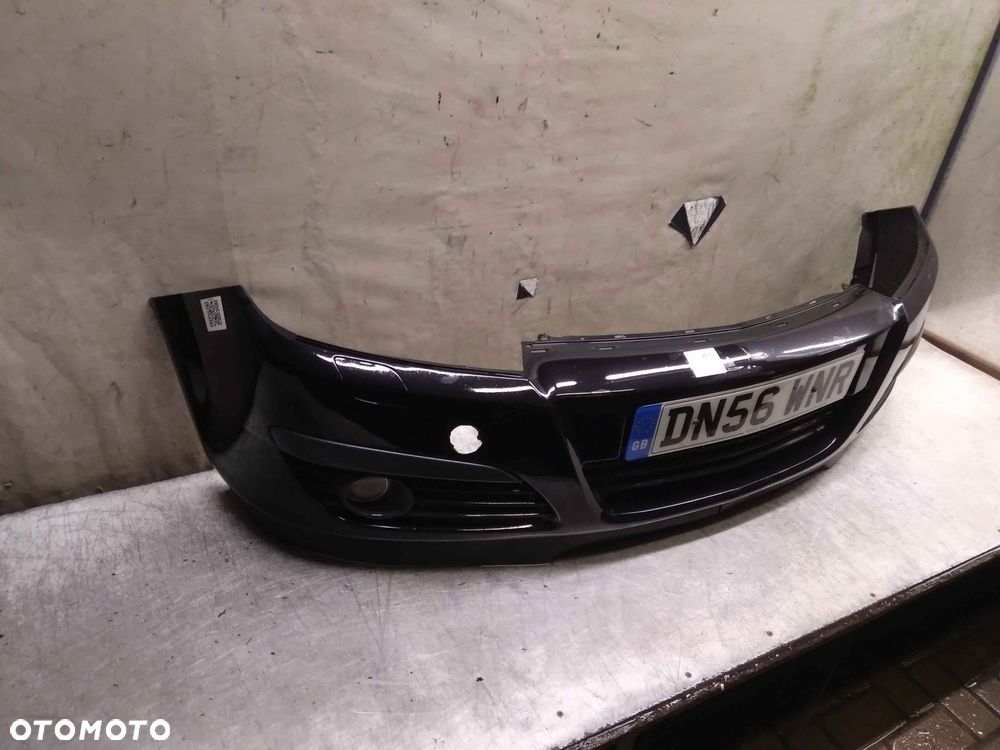^ ZDERZAK PRZÓD PRZEDNI DO OPEL ASTRA H 3 III Z20R CZARNY HALOGENY - 4