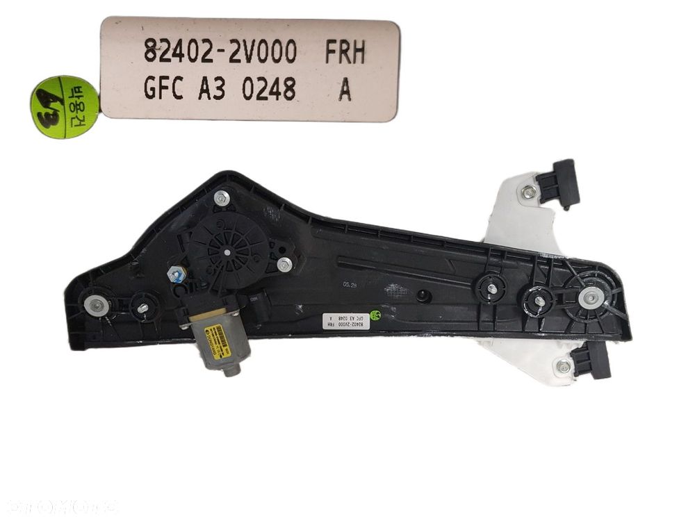 PODNOSNIK MECHANIZM SZYBY HYUNDAI VELOSTER PRAWY PRZEDNI PRAWA PRZÓD 82402-2V000 - 1