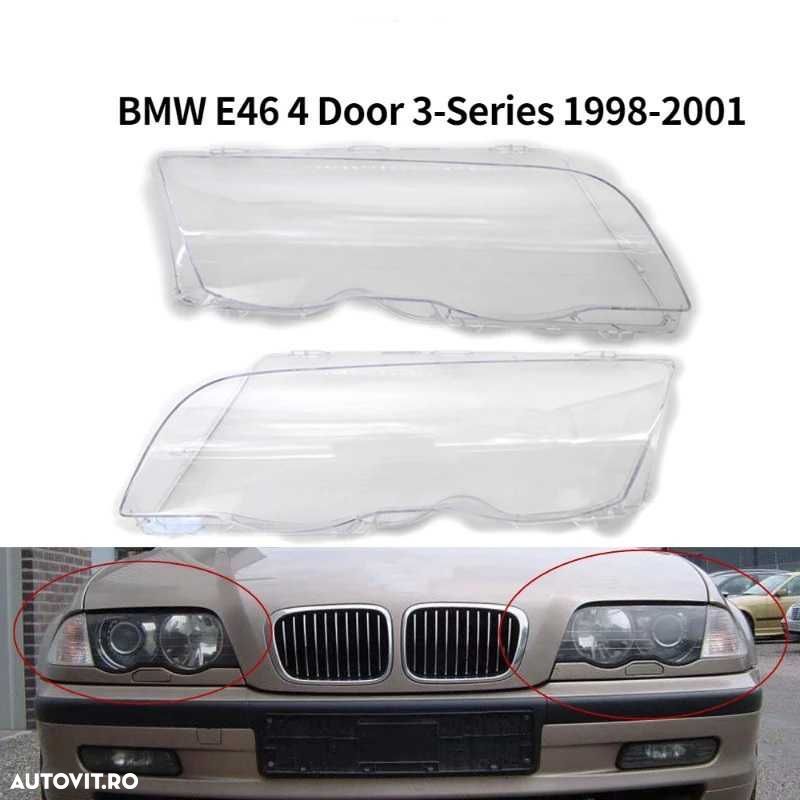 Set 2 Sticle Faruri Sticla Far BMW E46 NFL Non Facelift 1998-2001 - 1