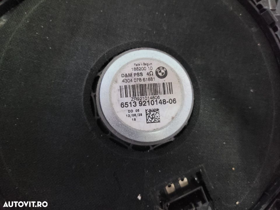 Boxa Difuzor Subwoofer Tub De Bass Bmw F30 F31 F32 F33 F34 F36 Etc. Cod 9210148 - 5