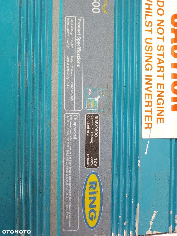 przetwornica samochodowa 12v 230v 600 watt power source pure 600 - 8