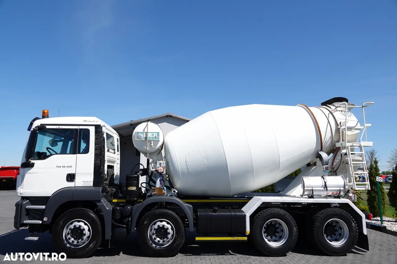 MAN TGS 32.400 / 8X4 / BETONIERĂ / 9 M3 / IMER / MANUALĂ / EURO 6 - 9