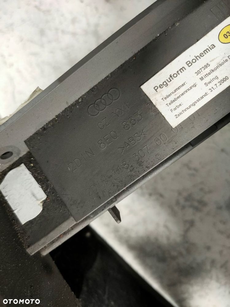 tunel środkowy audi a4 b6 szary 8e0863241 2-din - 6