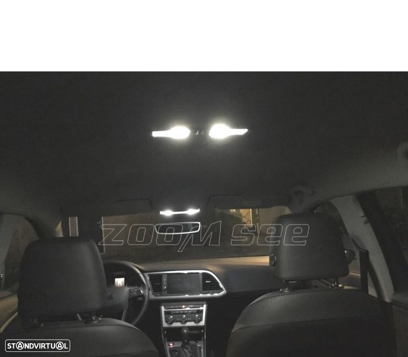 KIT COMPLETO LAMPADAS LED INTERIOR PARA SEAT LEON MK3 5F 5F1 5F5 5F8 13-18 - 5