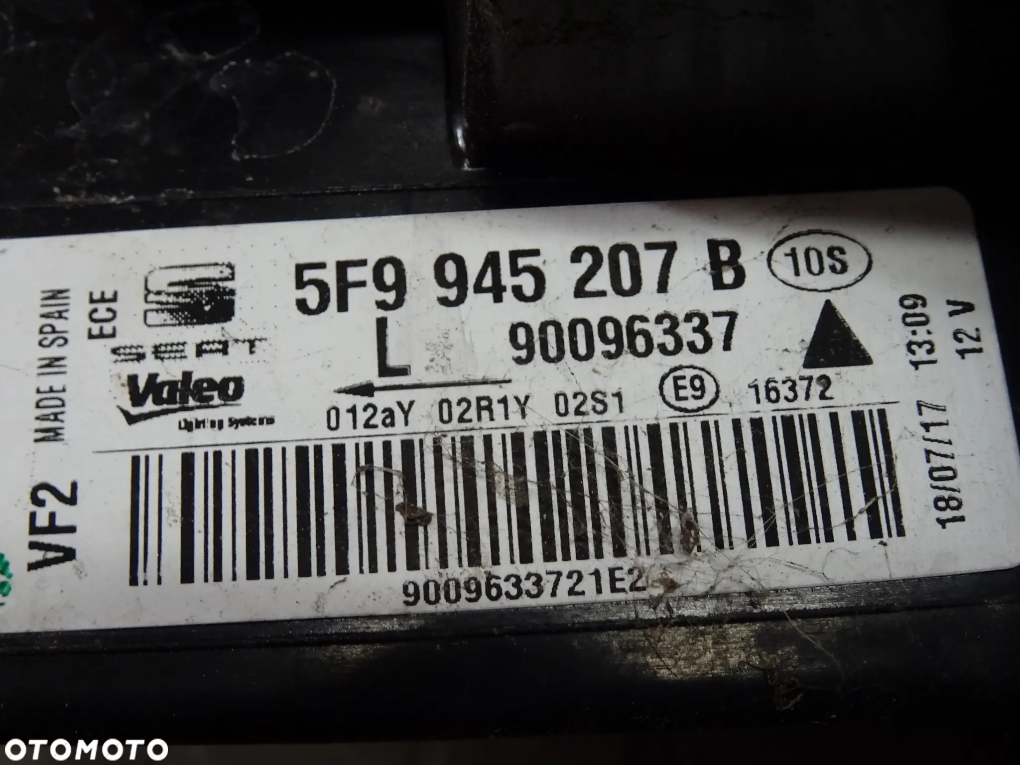 5F9945207B lampa tyl lewa Seat Leon 5F KOMBI LIFT czesci - 3