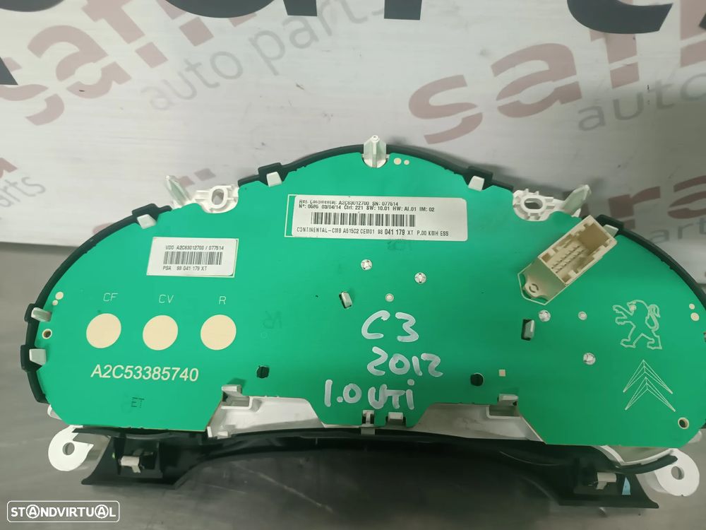 QUADRANTE CITROEN C3 II 1.0 1.2VTI REF. A2C83012700 98041179XT - 2