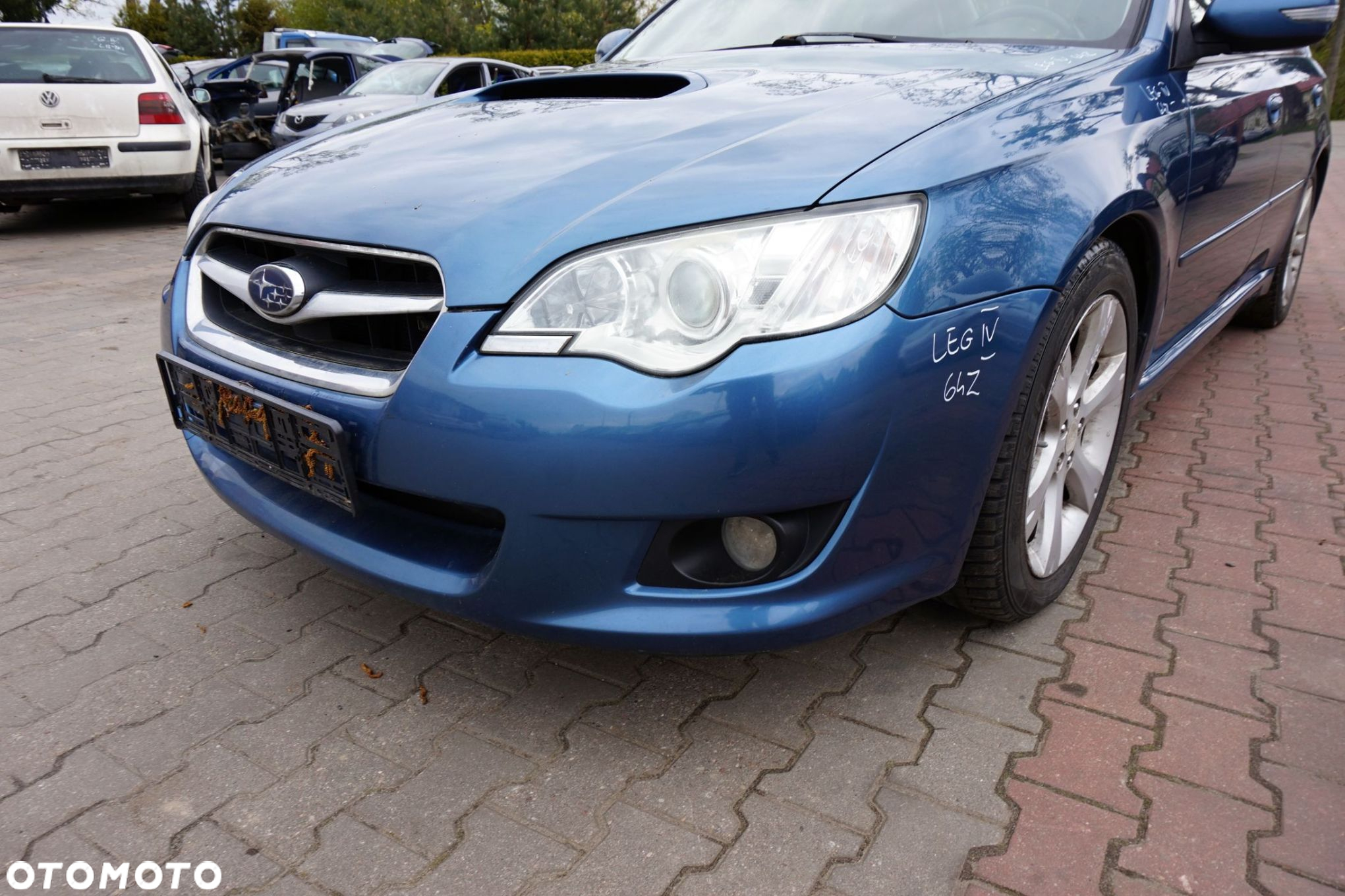 MASKA ZDERZAK BŁOTNIKI LAMPY LEGACY IV BL LIFT 64Z XENON SPRYSKI SUBARU 2006-2009 NIEBIESKI PRZÓD KOMPLETNY - 8