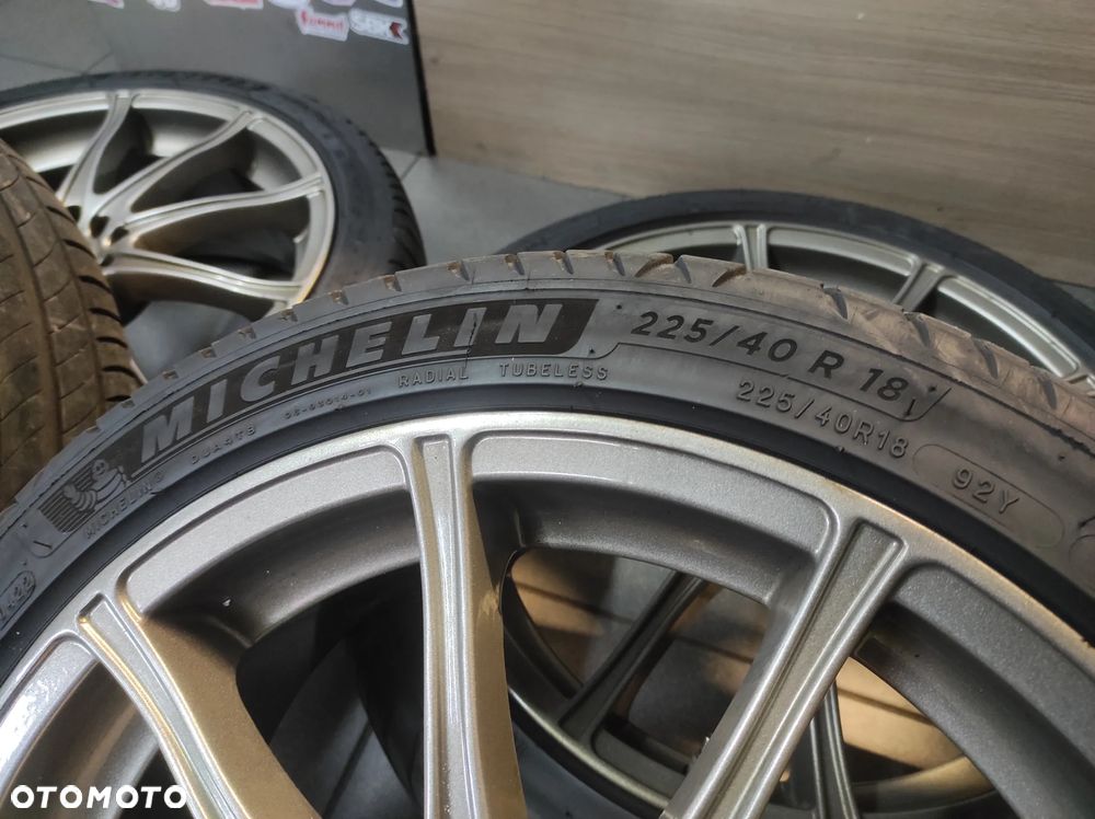FELGI OPONY KOŁA ALUFELGI 5X100 5X112 7.5J R18 ET45 225/40/R18 2022ROK LATO MICHELIN KOMPLET VW AUDI SEAT SKODA WYSYŁKA !!!! - 5