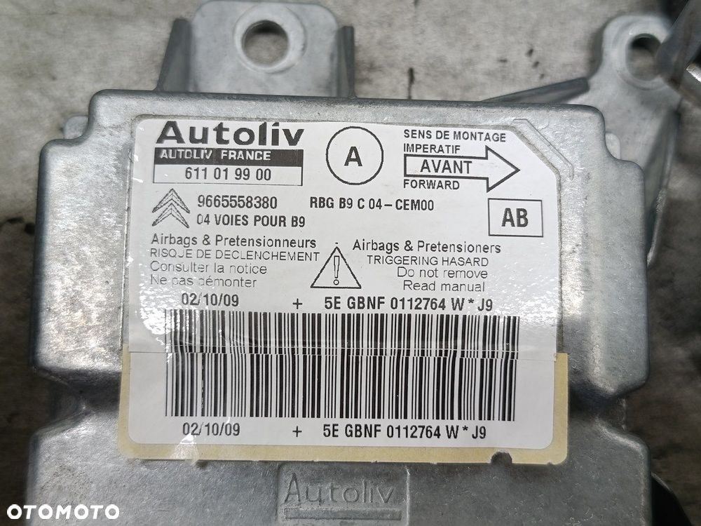 ZESTAW PODUSZEK AIRBAG, PASY PRZÓD PEUGEOT PARTNER II 96815085XX 96815086XX - 4