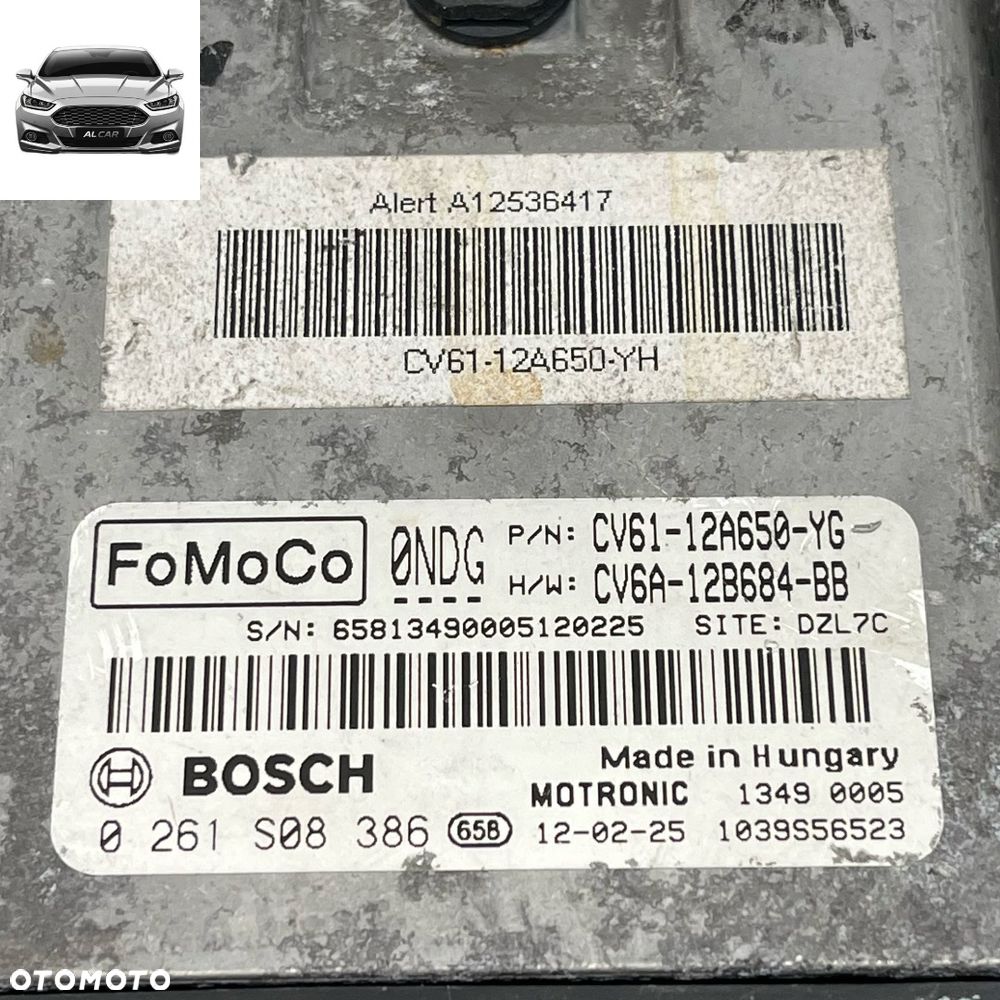 STEROWNIK SILNIKA 1.0 ECOBOOST FORD FOCUS MK3 CV61-12A650-YG - 2