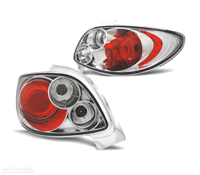 PILOTOS PEUGEOT 206 CC 98-09 CROMADO LOOK LEXUS - 1