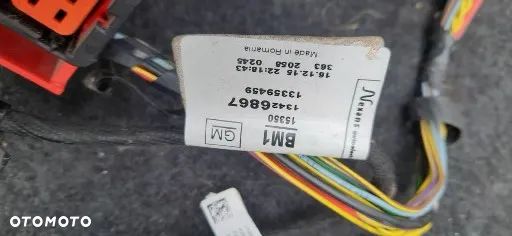 Opel Corsa e podnośnik szyby Prawy przód 13447039 541613212 Wiązka elektryczna prawych drzwi  13426867 13359459 - 12