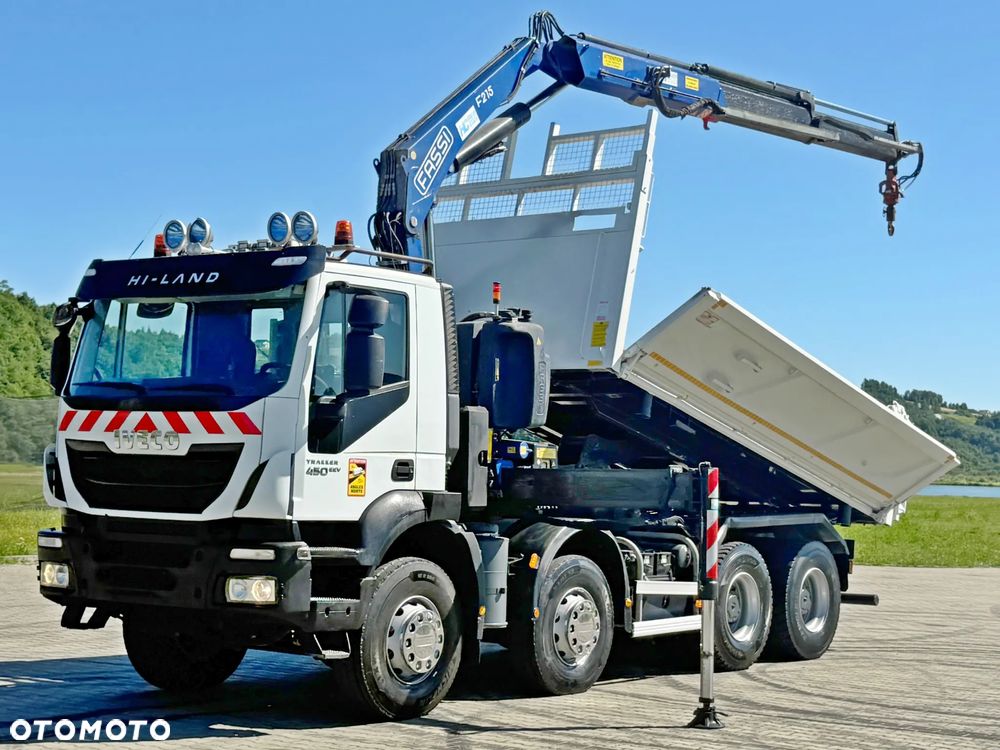 Iveco TRAKKER 450 * WYWROTKA 5,10 m * FASSI F215A.0.22 + PILOT / 8x4 - 3